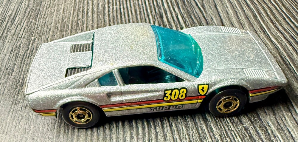 Hot Wheels Racebait 308 Silver Diecast Car 1982 Mattel Vintage